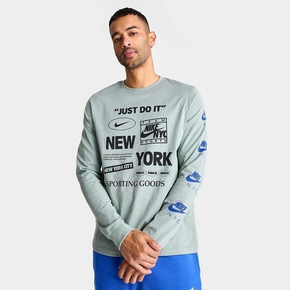 NIKE SPORTSWEAR JUST DO IT NYC GRAPHIC LONG-SLEEVE T-SHIRT size L NWT in pkg - Picture 3 of 8